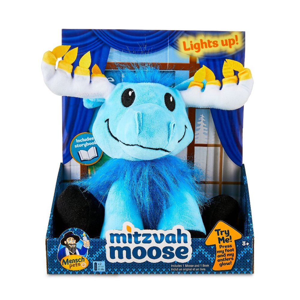 Mensch On A Bench Mitzvah Moose Plush Toy